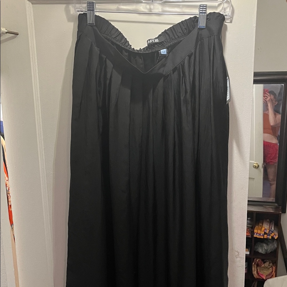 Apt. 9 Black Pleated Maxi Skirt